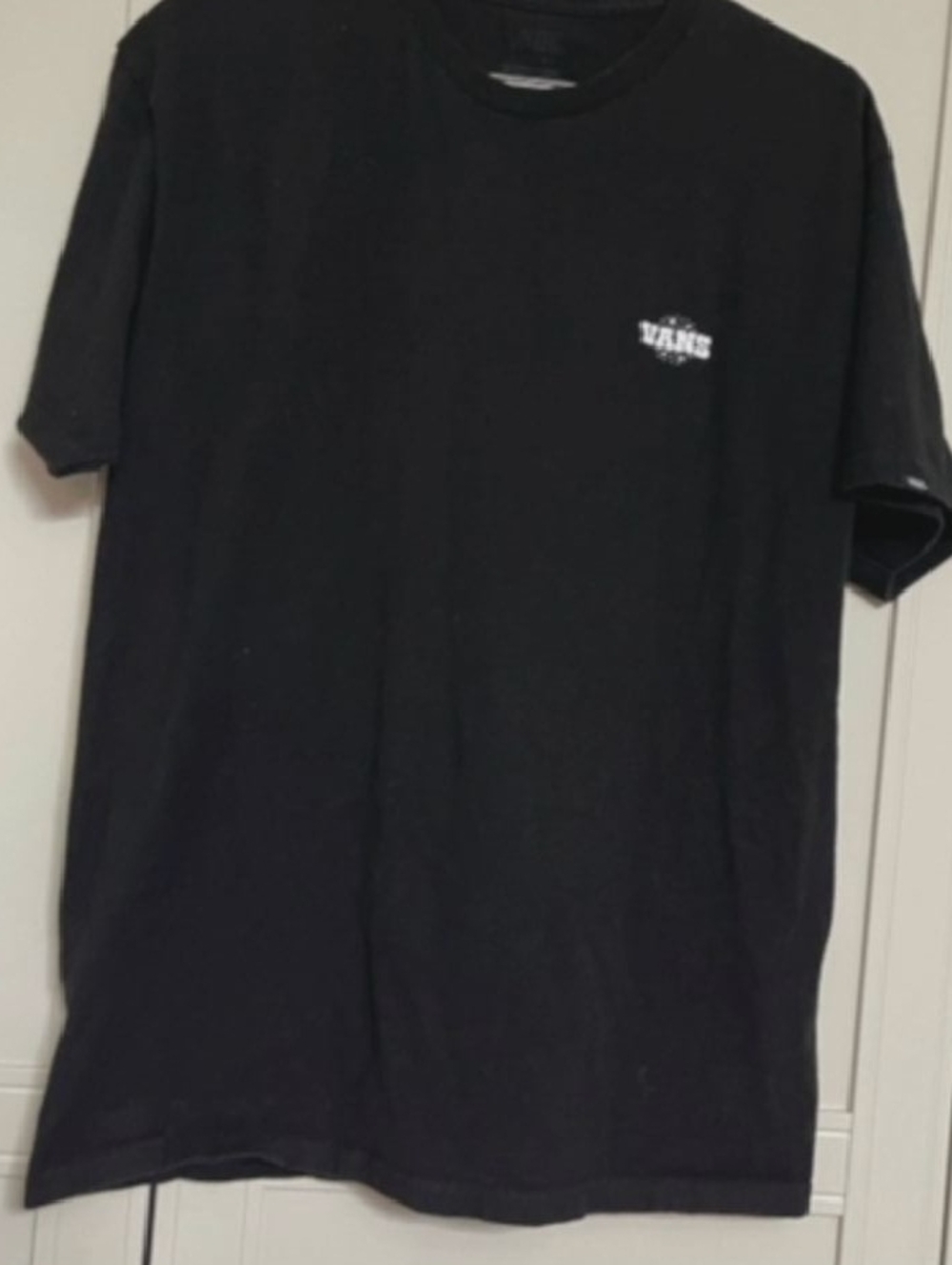 Vans Black Short Sleeve Tee with Small White Logo